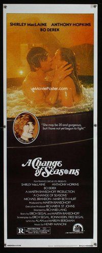 z078 CHANGE OF SEASONS insert movie poster '80 Bo Derek, Hopkins