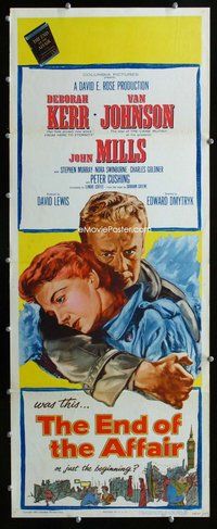 z112 END OF THE AFFAIR insert movie poster '55 Deborah Kerr