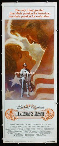 z160 HEAVEN'S GATE insert movie poster '81 Kristofferson, Cimino