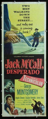 z203 JACK McCALL DESPERADO insert movie poster '53 George Montgomery