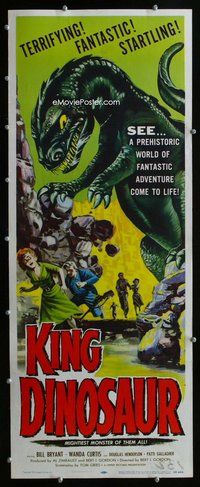 z212 KING DINOSAUR insert movie poster '55 mightiest monster of all!