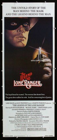 z217 LEGEND OF THE LONE RANGER insert movie poster '80 Spilsbury