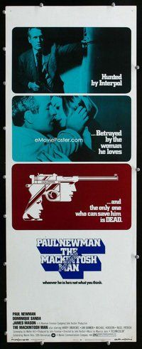 z234 MACKINTOSH MAN insert movie poster '73 Paul Newman, John Huston
