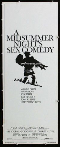 z249 MIDSUMMER NIGHT'S SEX COMEDY insert movie poster '82 Woody Allen