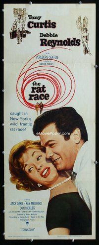 z309 RAT RACE insert movie poster '60 Debbie Reynolds, Tony Curtis