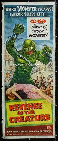 z002 REVENGE OF THE CREATURE insert movie poster '55 great image!