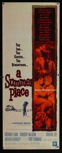 z362 SUMMER PLACE insert movie poster '59 Sandra Dee, Troy Donahue