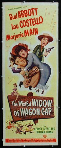 z417 WISTFUL WIDOW OF WAGON GAP insert movie poster '47 Bud & Lou!