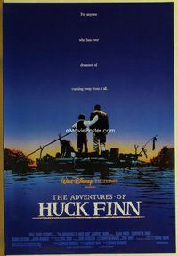 a005 ADVENTURES OF HUCK FINN DS one-sheet movie poster '93 Elijah Wood