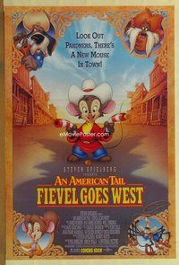 a015 AMERICAN TAIL: FIEVEL GOES WEST DS advance one-sheet movie poster '91
