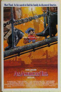 a013 AMERICAN TAIL style A one-sheet movie poster '86 Spielberg, Struzan art