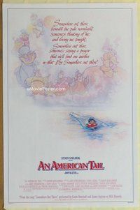 a014 AMERICAN TAIL style B one-sheet movie poster '86 Spielberg, Struzan art