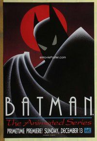 a030 BATMAN THE ANIMATED SERIES TV advance one-sheet television poster '92