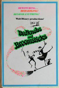 a035 BEDKNOBS & BROOMSTICKS special blacklight one-sheet movie poster '71