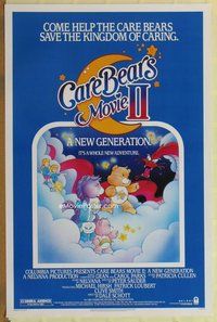 a041 CARE BEARS MOVIE 2 one-sheet movie poster '86 A New Generation!