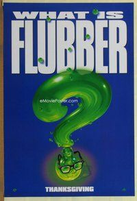 a065 FLUBBER DS teaser one-sheet movie poster '97 Robin Williams, Walt Disney