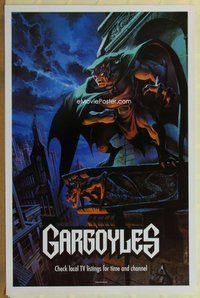 a068 GARGOYLES TV one-sheet television poster '94 really cool artwork image!
