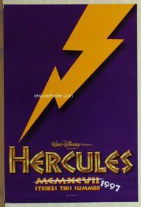 a076 HERCULES DS purple teaser one-sheet movie poster '97 Walt Disney
