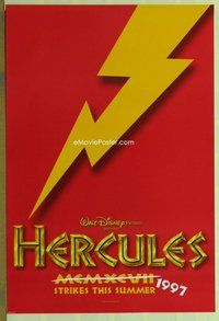 a077 HERCULES DS red teaser one-sheet movie poster '97 Walt Disney