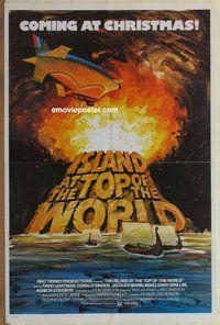 a092 ISLAND AT THE TOP OF THE WORLD advance one-sheet movie poster '74 cool!