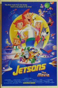 a095 JETSONS THE MOVIE DS advance one-sheet movie poster '90 Hanna-Barbera