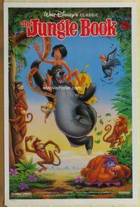 a096 JUNGLE BOOK DS one-sheet movie poster R90 Disney cartoon classic!