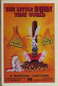 a103 LITTLE INJUN THAT COULD Kilian one-sheet movie poster '88 Roger Rabbit