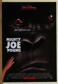 a109 MIGHTY JOE YOUNG DS advance one-sheet movie poster '98 ape close up!