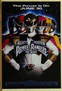 a112 MIGHTY MORPHIN POWER RANGERS advance one-sheet movie poster '95