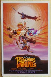 a139 RESCUERS DOWN UNDER/PRINCE & THE PAUPER DS one-sheet movie poster '90