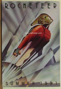 a144 ROCKETEER DS teaser one-sheet movie poster '91 Connelly, Campbell
