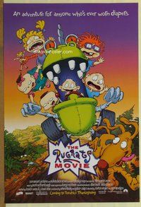 a147 RUGRATS MOVIE DS advance one-sheet movie poster '98 Nickelodeon cartoon!