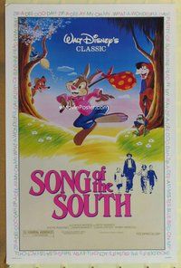 a157 SONG OF THE SOUTH one-sheet movie poster R86 Walt Disney, Uncle Remus