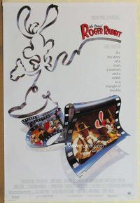 a180 WHO FRAMED ROGER RABBIT one-sheet movie poster '88 Robert Zemeckis