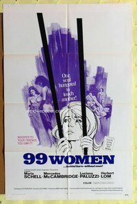 b046 99 WOMEN one-sheet movie poster '69 Jess Franco sexploitation!