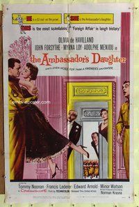 b062 AMBASSADOR'S DAUGHTER one-sheet movie poster '56 Olivia de Havilland