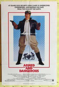 b072 ARMED & DANGEROUS style B one-sheet movie poster '86 John Candy, Levy