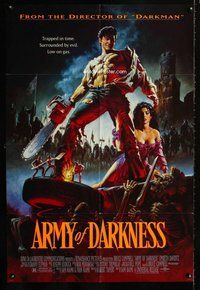 b073 ARMY OF DARKNESS one-sheet movie poster '93 Sam Raimi, Campbell