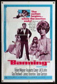 b092 BANNING one-sheet movie poster '67 Robert Wagner, Anjanette Comer