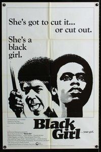 b124 BLACK GIRL one-sheet movie poster '72 Brock Peters, Louise Stubbs