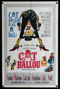 b146 CAT BALLOU one-sheet movie poster '65 classic Jane Fonda, Lee Marvin