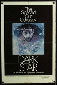 b186 DARK STAR one-sheet movie poster '75 John Carpenter, spaced out scifi!