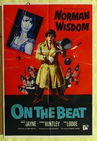 b344 ON THE BEAT English one-sheet movie poster '62 Norman Wisdom