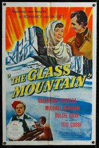 b236 GLASS MOUNTAIN one-sheet movie poster '50 pretty Valentina Cortesa!