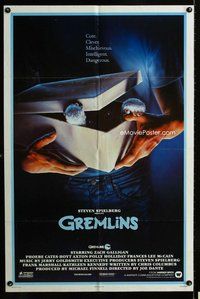 b241 GREMLINS advance one-sheet movie poster '84 Joe Dante horror comedy!