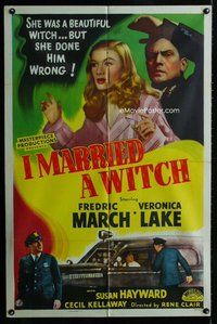 b264 I MARRIED A WITCH one-sheet movie poster R40s Veronica Lake, March