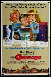 b265 IN SEARCH OF THE CASTAWAYS one-sheet movie poster '62 Hayley Mills