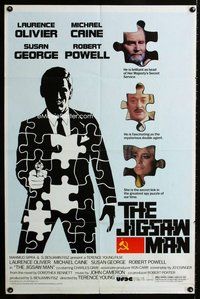 b268 JIGSAW MAN one-sheet movie poster '83 Laurence Olivier, Michael Caine