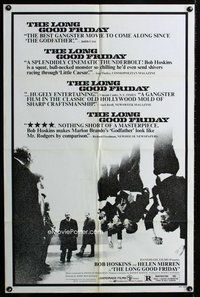 b284 LONG GOOD FRIDAY one-sheet movie poster '82 Bob Hoskins, English mob!