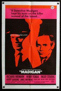 b290 MADIGAN one-sheet movie poster '68 Richard Widmark, Henry Fonda